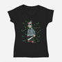 Lurking In The Camp-Womens-V-Neck-Tee-momma_gorilla