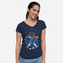 Dark Room-Womens-V-Neck-Tee-Jorgetiradoart
