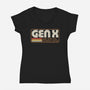 Gen X Vintage Quote-Womens-V-Neck-Tee-Studio Mootant