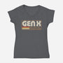 Gen X Vintage Quote-Womens-V-Neck-Tee-Studio Mootant