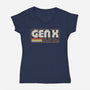 Gen X Vintage Quote-Womens-V-Neck-Tee-Studio Mootant