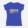 Gen X Vintage Quote-Womens-V-Neck-Tee-Studio Mootant