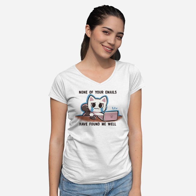 They Have Not Found Me Well-Womens-V-Neck-Tee-TechraNova