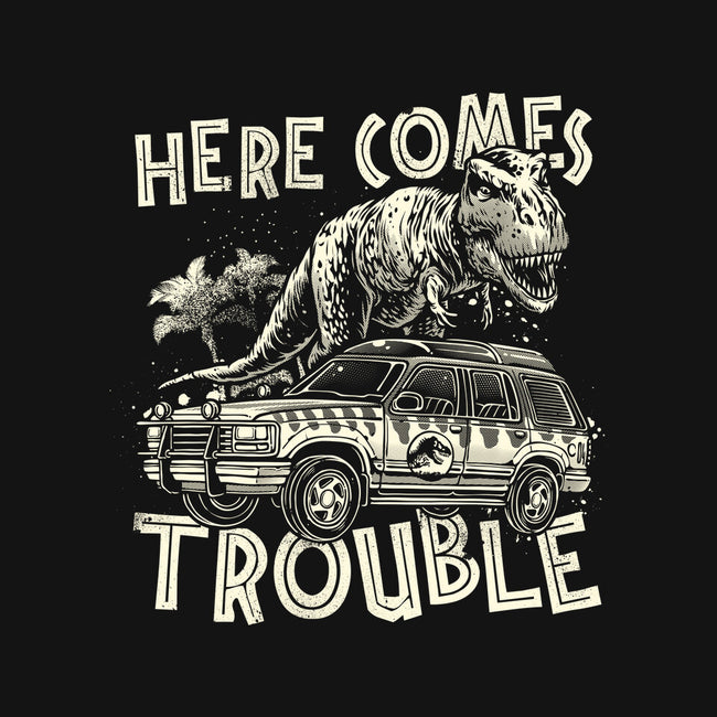 Here Comes Trouble-Womens-V-Neck-Tee-momma_gorilla