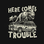 Here Comes Trouble-Womens-V-Neck-Tee-momma_gorilla