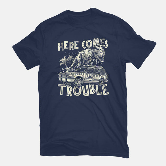 Here Comes Trouble-Womens-Fitted-Tee-momma_gorilla