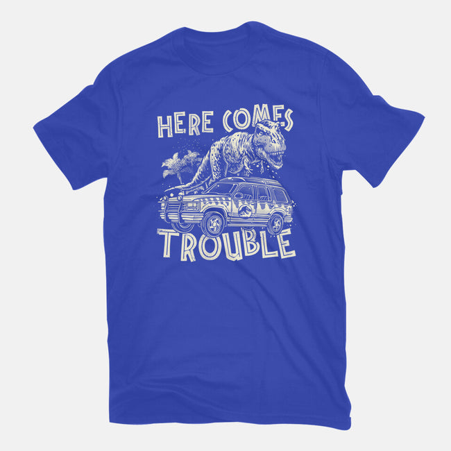 Here Comes Trouble-Womens-Fitted-Tee-momma_gorilla