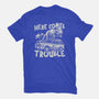 Here Comes Trouble-Womens-Fitted-Tee-momma_gorilla