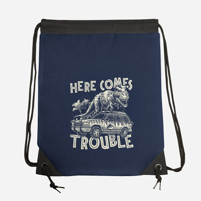 Here Comes Trouble-None-Drawstring-Bag-momma_gorilla