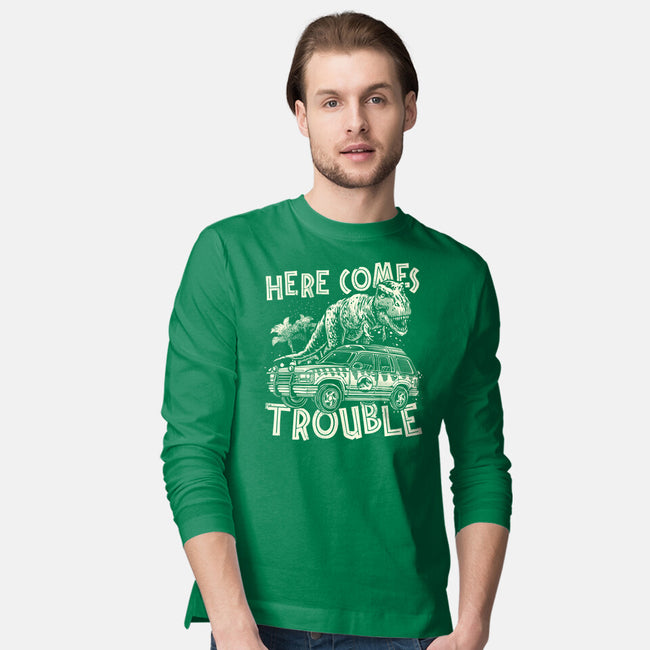 Here Comes Trouble-Mens-Long Sleeved-Tee-momma_gorilla