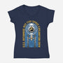Space Exploration-Womens-V-Neck-Tee-momma_gorilla