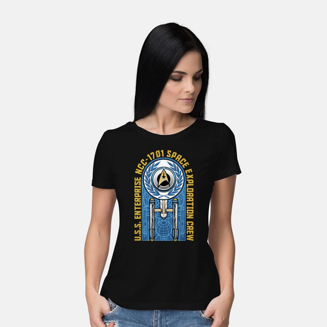 Space Exploration-Womens-Basic-Tee-momma_gorilla