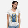 Space Exploration-Womens-V-Neck-Tee-momma_gorilla