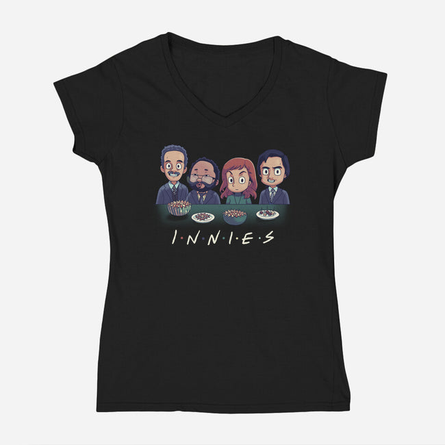 Innies-Womens-V-Neck-Tee-Geekydog