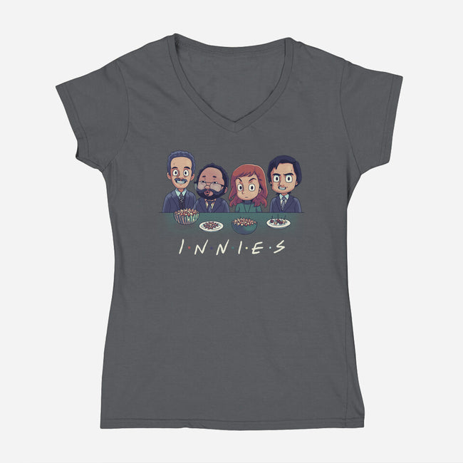 Innies-Womens-V-Neck-Tee-Geekydog