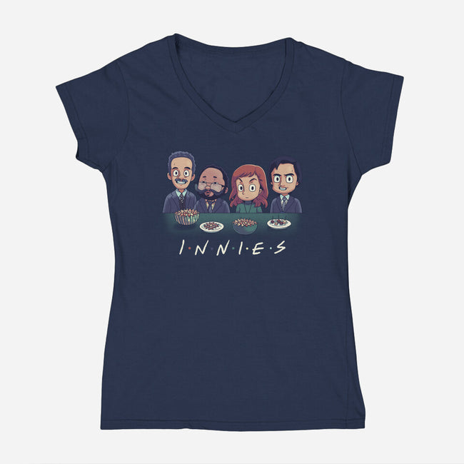 Innies-Womens-V-Neck-Tee-Geekydog