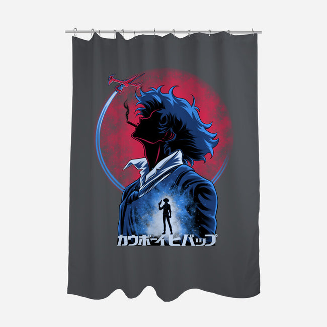 Spike Space Cowboy-None-Polyester-Shower Curtain-rmatix