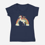 Unicorn Catana-Womens-V-Neck-Tee-vp021