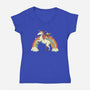 Unicorn Catana-Womens-V-Neck-Tee-vp021