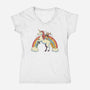 Unicorn Catana-Womens-V-Neck-Tee-vp021