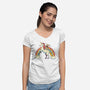 Unicorn Catana-Womens-V-Neck-Tee-vp021