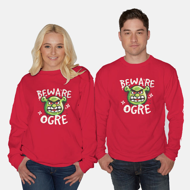 Beware Ogre-Unisex-Crew Neck-Sweatshirt-NemiMakeit