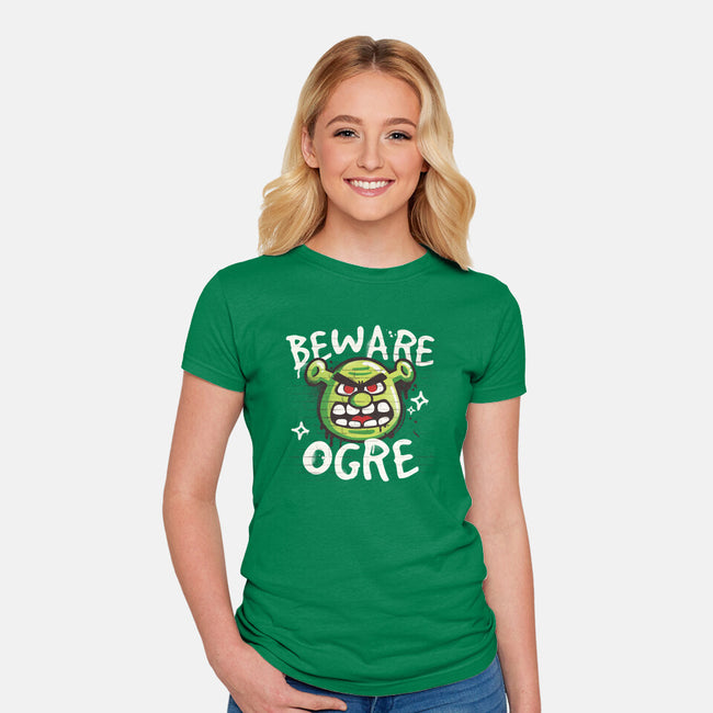 Beware Ogre-Womens-Fitted-Tee-NemiMakeit