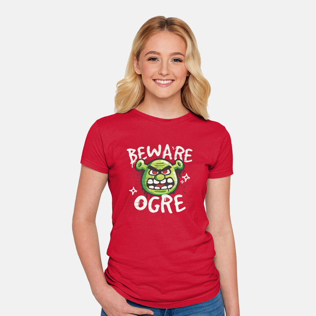 Beware Ogre-Womens-Fitted-Tee-NemiMakeit
