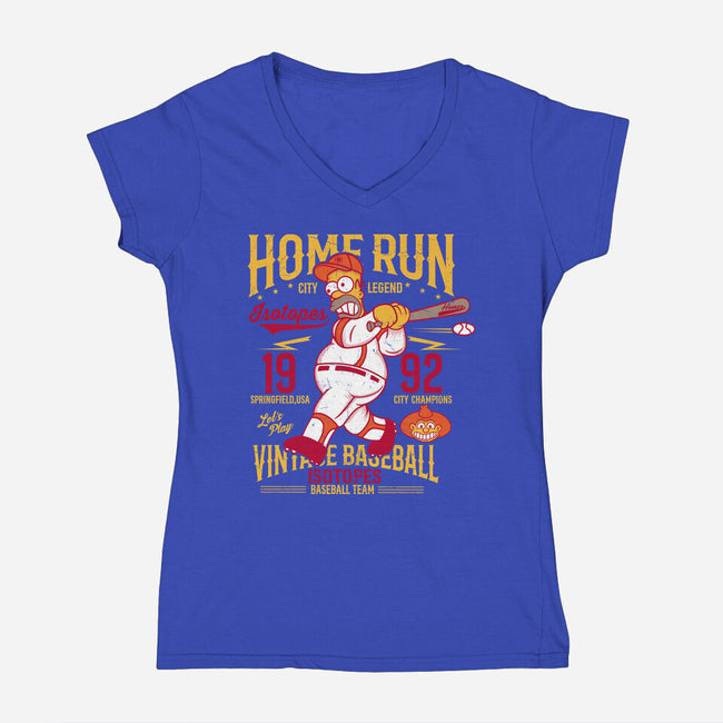 The Isotopes Legend-Womens-V-Neck-Tee-CarloJ1956