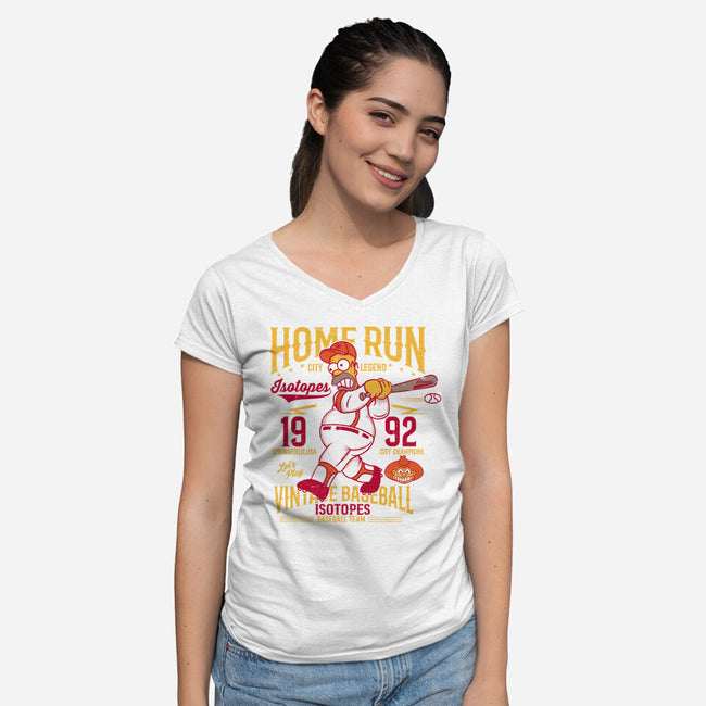 The Isotopes Legend-Womens-V-Neck-Tee-CarloJ1956