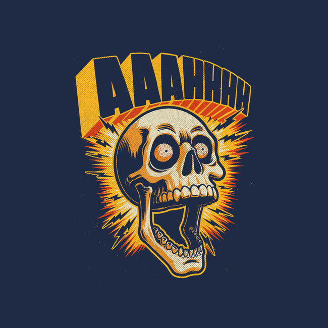 Skull Anxiety Scream-Womens-Fitted-Tee-Studio Mootant