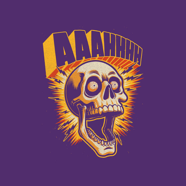 Skull Anxiety Scream-Womens-Fitted-Tee-Studio Mootant