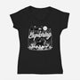 Cat Wilderness Exploration-Womens-V-Neck-Tee-Studio Mootant