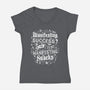 Manifesting Snacks-Womens-V-Neck-Tee-Nemons