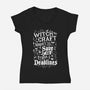 Witch Deadlines-Womens-V-Neck-Tee-Nemons