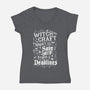 Witch Deadlines-Womens-V-Neck-Tee-Nemons