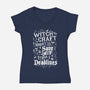 Witch Deadlines-Womens-V-Neck-Tee-Nemons