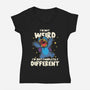 Completely Different-Womens-V-Neck-Tee-turborat14