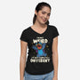 Completely Different-Womens-V-Neck-Tee-turborat14