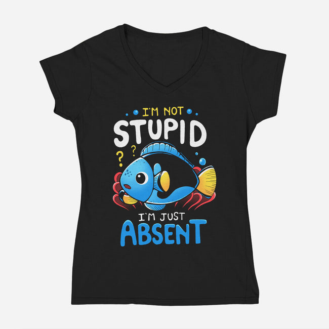 Just Absent-Womens-V-Neck-Tee-Vallina84