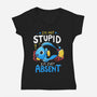 Just Absent-Womens-V-Neck-Tee-Vallina84