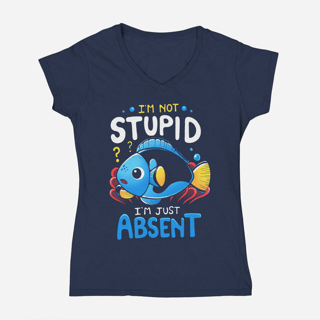 Just Absent-Womens-V-Neck-Tee-Vallina84