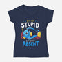 Just Absent-Womens-V-Neck-Tee-Vallina84