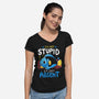 Just Absent-Womens-V-Neck-Tee-Vallina84