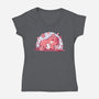 Pink Spring Friends-Womens-V-Neck-Tee-TechraNova