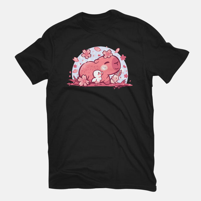 Pink Spring Friends-Womens-Fitted-Tee-TechraNova