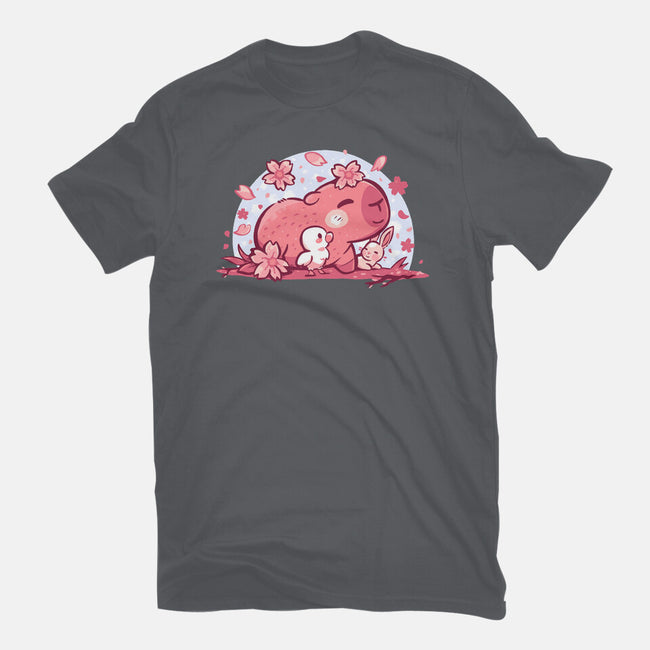Pink Spring Friends-Womens-Fitted-Tee-TechraNova