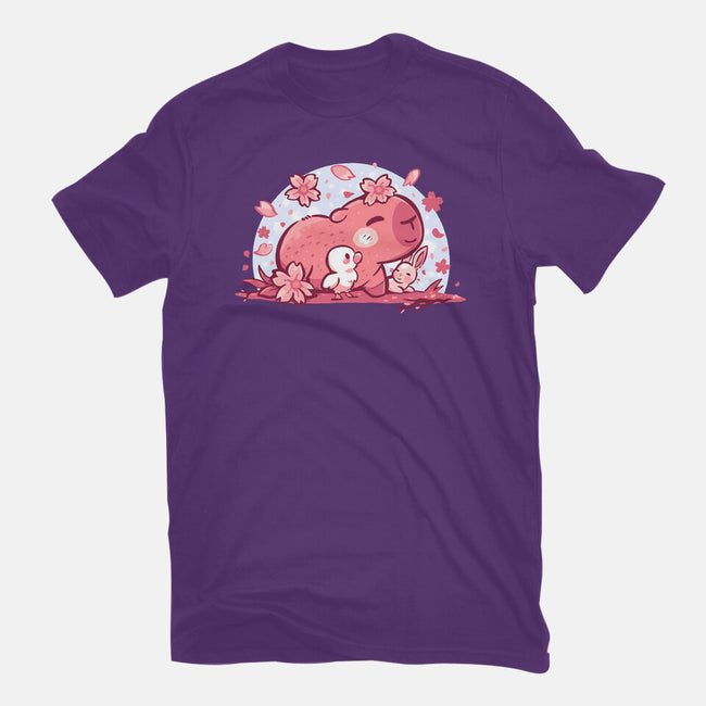 Pink Spring Friends-Womens-Fitted-Tee-TechraNova