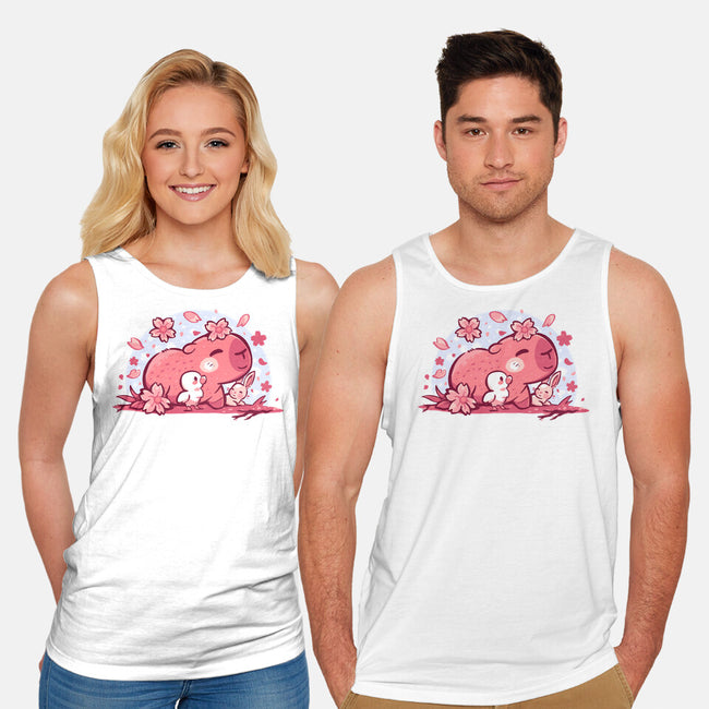 Pink Spring Friends-Unisex-Basic-Tank-TechraNova