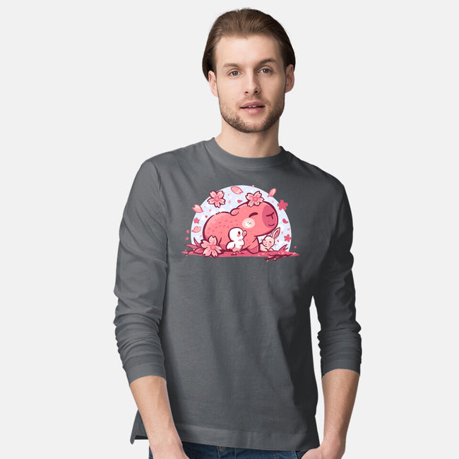 Pink Spring Friends-Mens-Long Sleeved-Tee-TechraNova